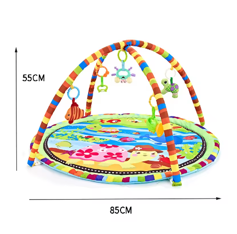 Multifunctionele Fitnessframe Kruipmat – Ronde Speldeken voor Baby’s 0–12 Maanden