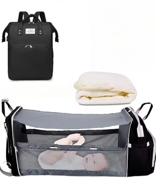 3-in-1 Luiertas Rugzak met Opvouwbaar Aankleedbed en USB-poort