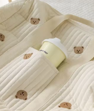 Mama Tas met Beer Design – Ruime Luiertas en Organizer voor Kinderwagen