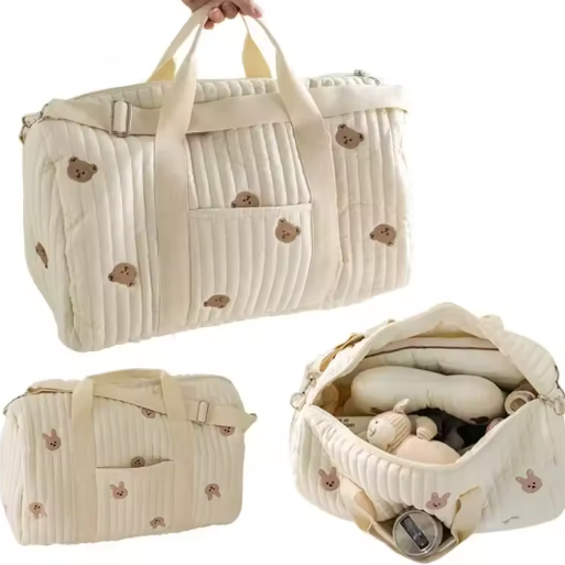 Mama Tas met Beer Design – Ruime Luiertas en Organizer voor Kinderwagen