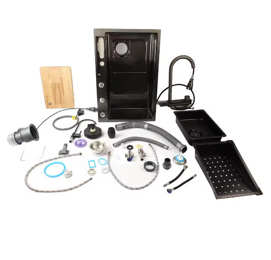 Onderbouw Spoelbak RVS 68×45 cm met Digitaal Display en Accessoires