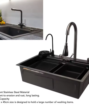 Onderbouw Spoelbak RVS 68×45 cm met Digitaal Display en Accessoires