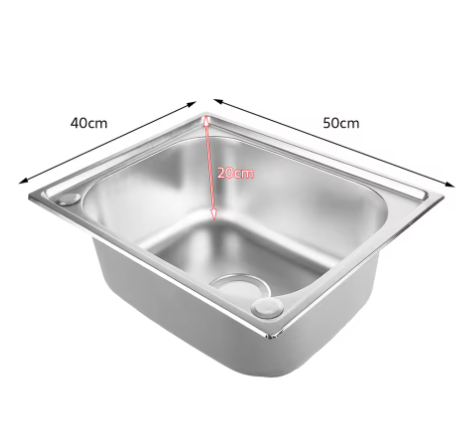 RVS Inbouw Spoelbak met Afdruiprek – Draagbaar Handwasstation voor Keuken, Garage en Tuin