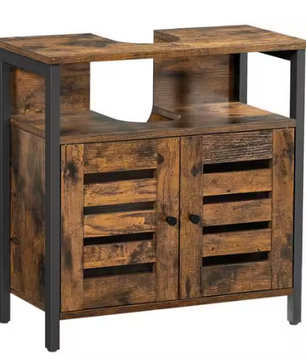Wastafel Onderkast Badkamer – Vintage Houten Opbergkast