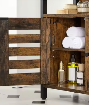 Wastafel Onderkast Badkamer – Vintage Houten Opbergkast