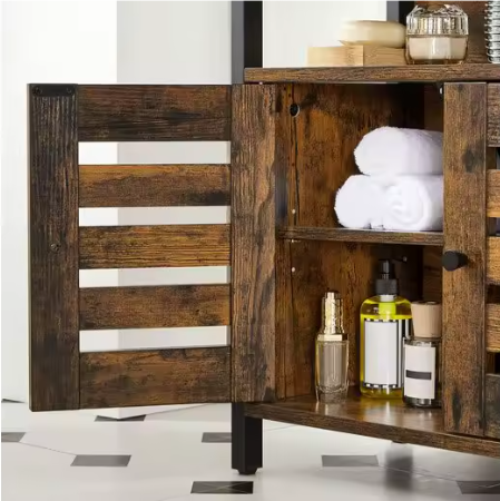 Wastafel Onderkast Badkamer – Vintage Houten Opbergkast