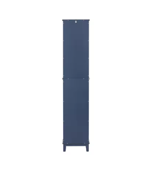 Hoge Badkamerkast Smal met Open Vakken, Lade en Deur 170 cm