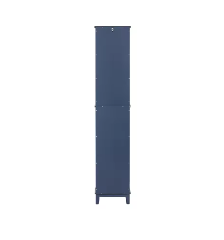 Hoge Badkamerkast Smal met Open Vakken, Lade en Deur 170 cm