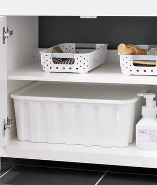 Wastafel Onderkast Badkamer – 2-Deurs Opbergkast met Verstelbare Plank, Natuurlijke Look 60×60×35 cm
