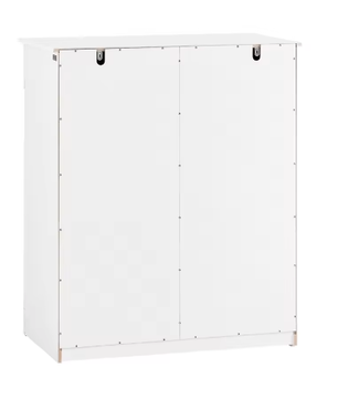 Badkamerkast met Wasmand en 2 Lades – Moderne Waskast van MDF, 78 × 90 × 38 cm