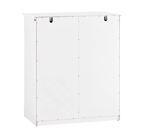Badkamerkast met Wasmand en 2 Lades – Moderne Waskast van MDF, 78 × 90 × 38 cm