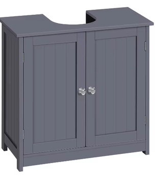 Badkamerkast Onder Wastafel – Vloerstaande Organizer met 2 Deuren, 60x30x60 cm