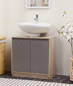 Onder Wastafel Badkamerkast met Verstelbare Plank – Modern en Ruimtebesparend Design
