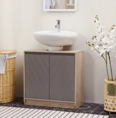 Onder Wastafel Badkamerkast met Verstelbare Plank – Modern en Ruimtebesparend Design