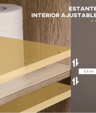 Onder Wastafel Badkamerkast met Verstelbare Plank – Modern en Ruimtebesparend Design