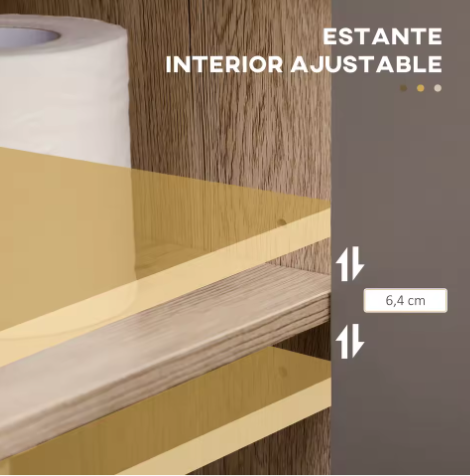 Onder Wastafel Badkamerkast met Verstelbare Plank – Modern en Ruimtebesparend Design
