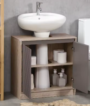 Onder Wastafel Badkamerkast met Verstelbare Plank – Modern en Ruimtebesparend Design