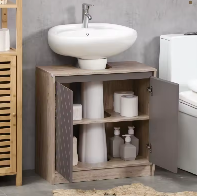 Onder Wastafel Badkamerkast met Verstelbare Plank – Modern en Ruimtebesparend Design