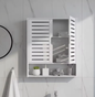 Badkamerkast Wandmontage van Bamboe – Opbergkast Boven Toilet met 2 Deuren en Verstelbare Plank