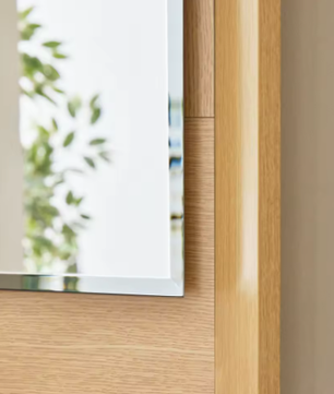 Badkamermeubelset met wastafel, onderkast en spiegel – Natuur