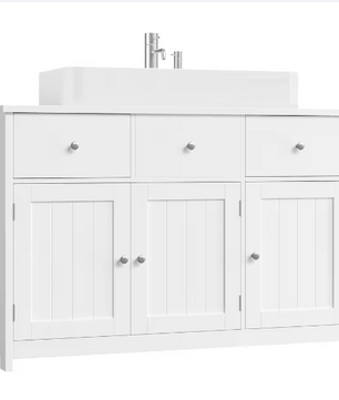 Getone Wastafel Onder Kledingkast – Badkamermeubel met 2 Lades en 3 Deuren, 100x30x61cm