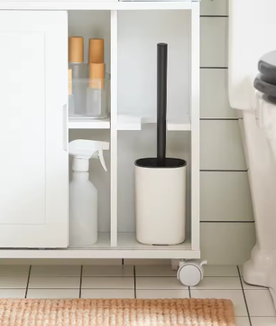 Smalle Nichekast Badkamer met Schuifdeuren en Wielen – 17×69×52 cm