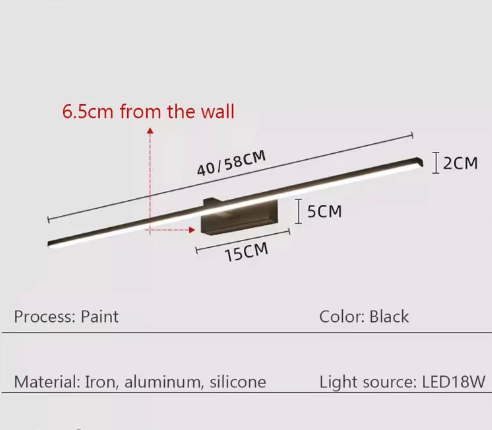 LED Spiegel Verlichting Badkamer – Moderne Waterdichte Wandlamp voor Make-up en Spiegel