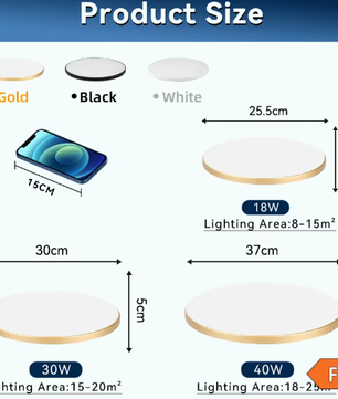 Waterdichte LED Plafondlamp Badkamer – Ronde LED Plafondverlichting 18W / 30W / 40W voor Keuken, Woonkamer en Toilet