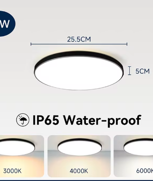 Waterdichte LED Plafondlamp Badkamer – Ronde LED Plafondverlichting 18W / 30W / 40W voor Keuken, Woonkamer en Toilet