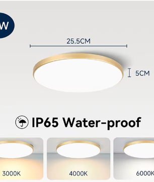 Waterdichte LED Plafondlamp Badkamer – Ronde LED Plafondverlichting 18W / 30W / 40W voor Keuken, Woonkamer en Toilet
