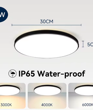 Waterdichte LED Plafondlamp Badkamer – Ronde LED Plafondverlichting 18W / 30W / 40W voor Keuken, Woonkamer en Toilet