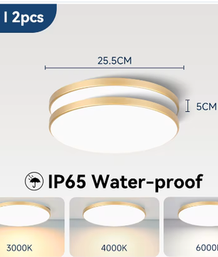 Waterdichte LED Plafondlamp Badkamer – Ronde LED Plafondverlichting 18W / 30W / 40W voor Keuken, Woonkamer en Toilet