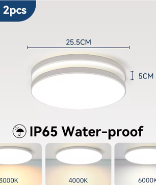 Waterdichte LED Plafondlamp Badkamer – Ronde LED Plafondverlichting 18W / 30W / 40W voor Keuken, Woonkamer en Toilet