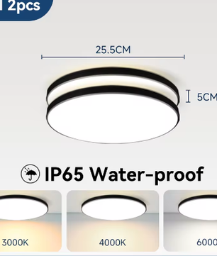 Waterdichte LED Plafondlamp Badkamer – Ronde LED Plafondverlichting 18W / 30W / 40W voor Keuken, Woonkamer en Toilet