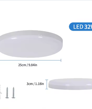 32W Ronde LED Plafondlamp Drie-proof – Waterdicht, Helder Wit Licht, Ultradun Design