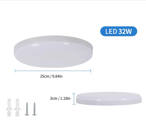 32W Ronde LED Plafondlamp Drie-proof – Waterdicht, Helder Wit Licht, Ultradun Design