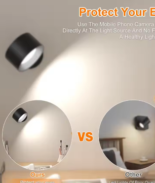 Magnetische LED Wandlamp – Draadloze Wandverlichting met Oplaadbare Batterij en 3 Lichtkleuren