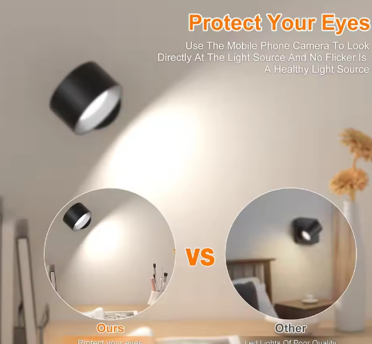 Magnetische LED Wandlamp – Draadloze Wandverlichting met Oplaadbare Batterij en 3 Lichtkleuren