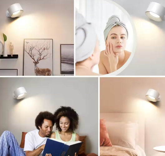 Magnetische LED Wandlamp – Draadloze Wandverlichting met Oplaadbare Batterij en 3 Lichtkleuren