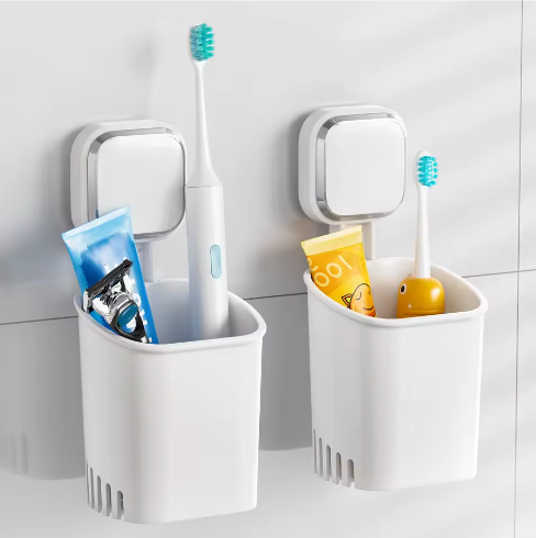 Zuignap Tandenborstelhouder – Boorvrije Badkamer Organizer