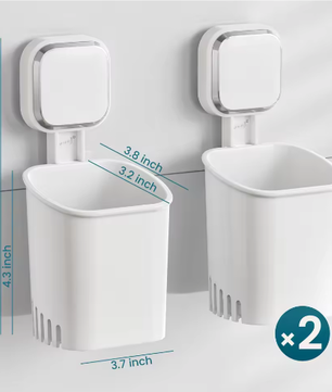 Zuignap Tandenborstelhouder – Boorvrije Badkamer Organizer