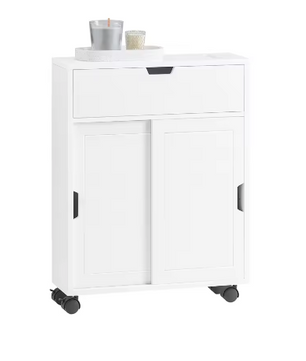 Smalle Badkamer Nisplank – Trolley met 2 Schuifdeuren en Klep