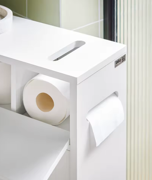 Smalle Badkamer Nisplank – Trolley met 2 Schuifdeuren en Klep