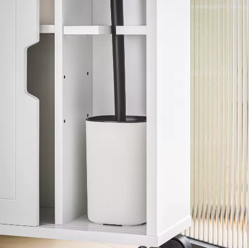 Smalle Badkamer Nisplank – Trolley met 2 Schuifdeuren en Klep