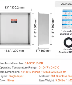 Douche-niche 304 RVS – Verzonken Wandnis met Dubbele Planken voor Badkamer en Zeepopslag