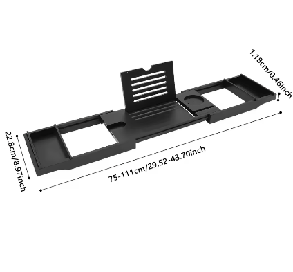 Uitbreidbare Badkuipplank van Bamboe – Badopbergrek en Badserveerblad voor Kaarsen, Handdoeken en Badaccessoires