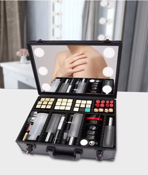 LED Make-up Tas met Spiegel – Draagbare Cosmetische Opbergdoos met Verlichting en Compartimenten