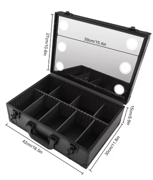 LED Make-up Tas met Spiegel – Draagbare Cosmetische Opbergdoos met Verlichting en Compartimenten