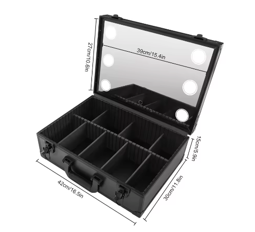 LED Make-up Tas met Spiegel – Draagbare Cosmetische Opbergdoos met Verlichting en Compartimenten