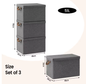 Opvouwbare Stoffen Opbergdozen met Deksel en Handvatten – Set van 3 of 5, Grote Organizer voor Kleding, Dekbedden en Speelgoed